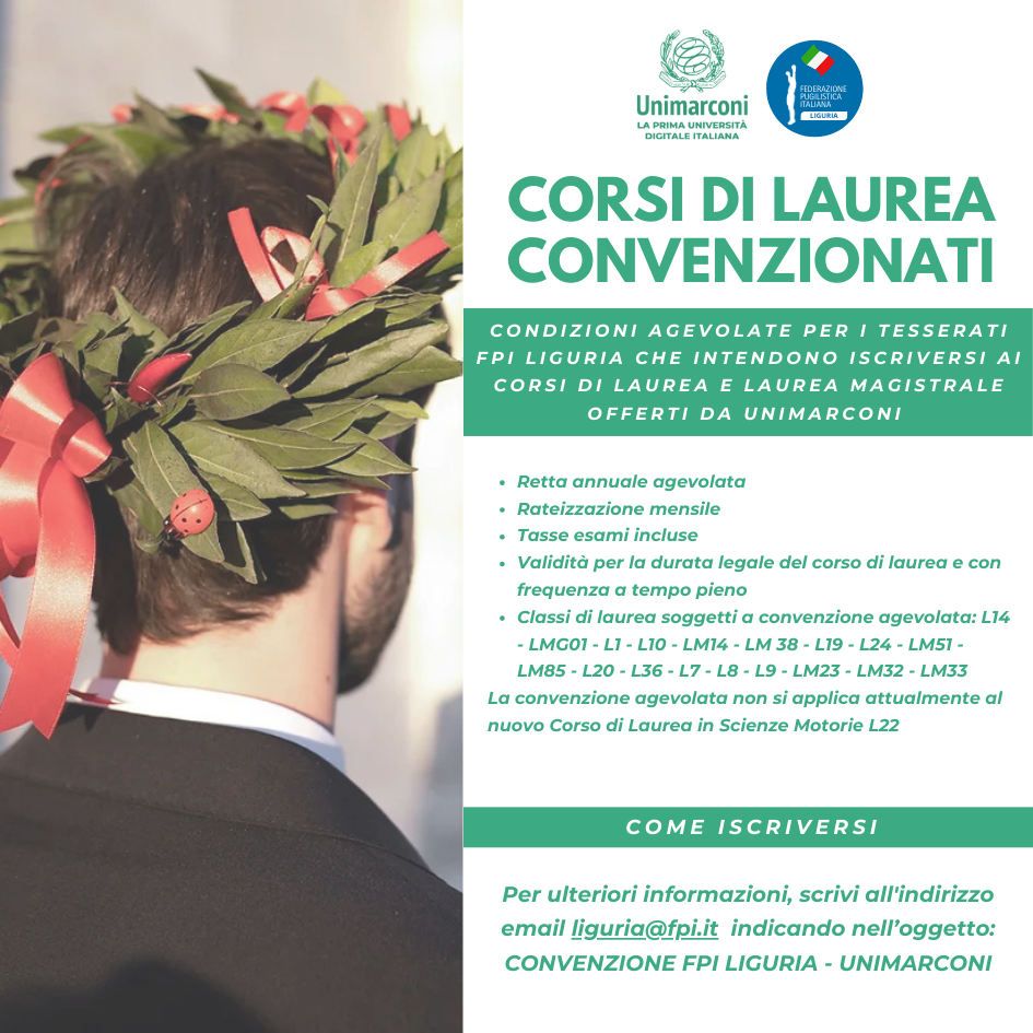 Per ulteriori informazioni scrivi allindirizzo email liguriafpi.it indicando nelloggetto CONVENZIONE FPI LIGURIA UNIMARCONI